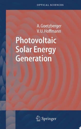 Photovoltaic Solar Energy Generation