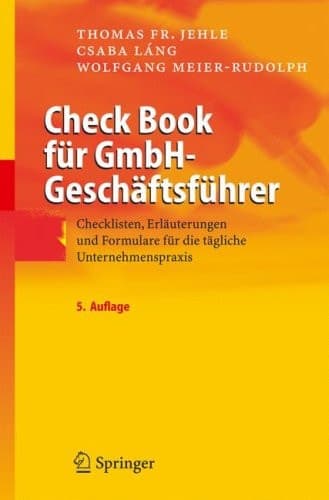 CHECK BOOK FA1/4R GMBH-GESCHAFTSFA1/4HRER CHECKLI