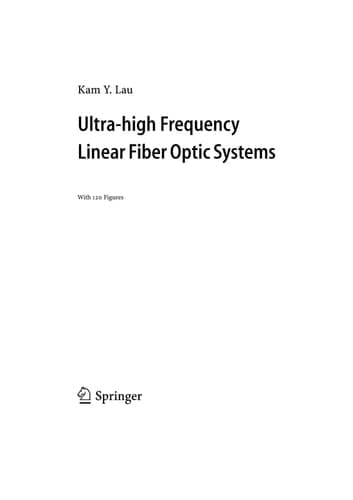 Ultra-high Frequency Linear Fiber Optic Systems