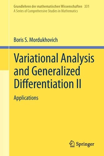 Variational Analysis and Generalized Differentiation II Applications