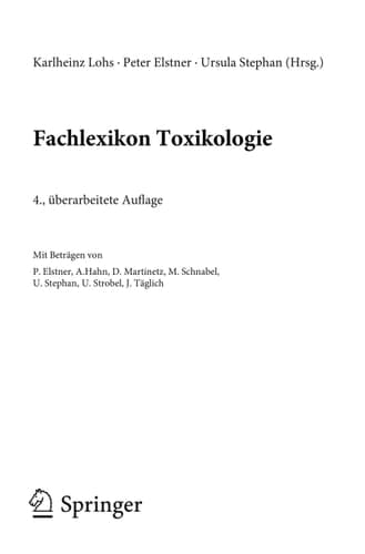 Fachlexikon Toxikologie
