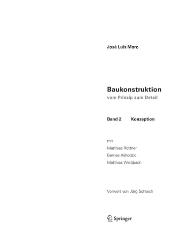 Baukonstruktion - vom Prinzip zum Detail Band 2 Konzeption