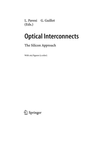 Optical Interconnects The Silicon Approach