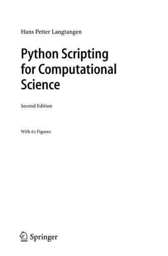 Python Scripting for Computational Science