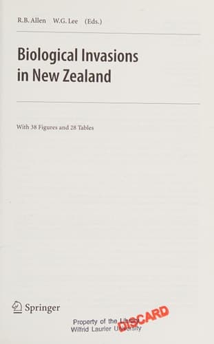 Biological Invasions in New Zealand