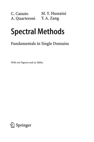 Spectral Methods Fundamentals in Single Domains