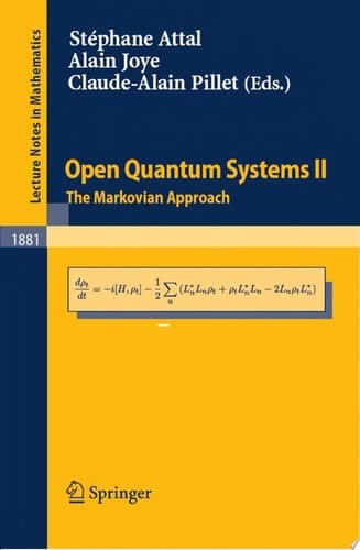 Open Quantum Systems II The Markovian Approach