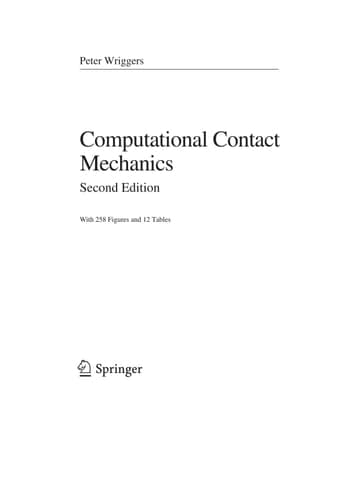 Computational Contact Mechanics