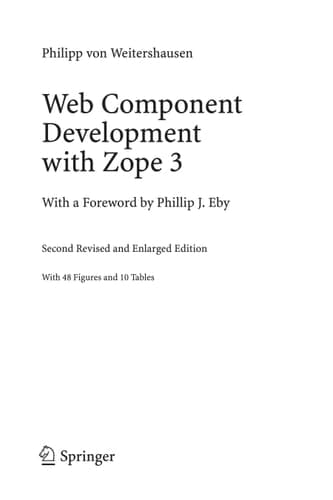Web Component Development with Zope 3