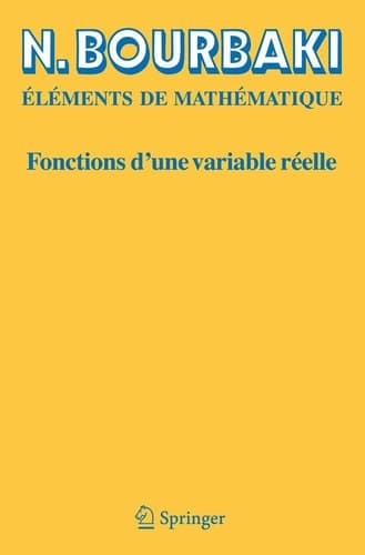 Fonctions d'une variable réelle: Théorie élémentaire (French Edition)