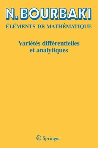 Variétés différentielles et analytiques Fascicule de résultats