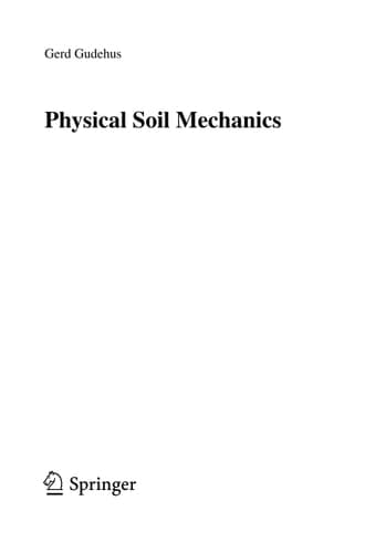 Physical Soil Mechanics
