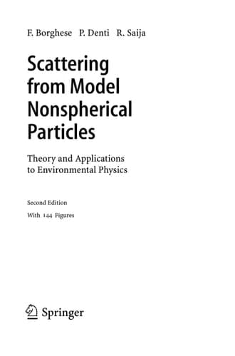 Scattering from Model Nonspherical Particles Theory and Applications to Environmental Physics