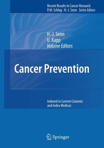 Cancer Prevention (Recent Results in Cancer Research, 174)