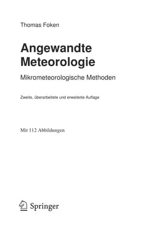 Angewandte Meteorologie Mikrometeorologische Methoden