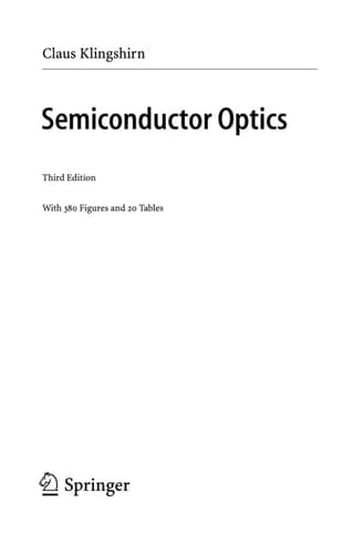 Semiconductor Optics