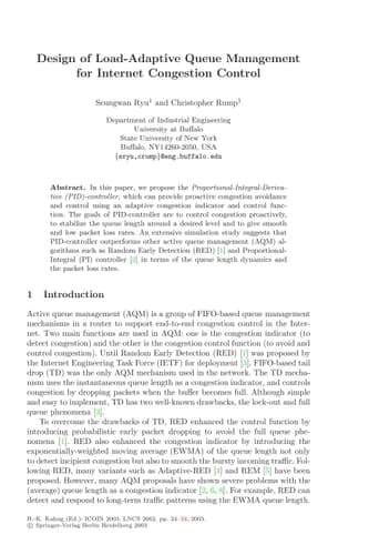 Information Networking Networking Technologies for Enhanced Internet Services, International Conference, ICOIN 2003, Cheju Island, Korea, February 12-14, 2003, Revised Selected Papers