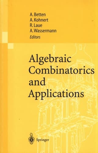 Algebraic Combinatorics and Applications Proceedings of the Euroconference, Algebraic Combinatorics and Applications (ALCOMA), held in Gößweinstein, Germany, September 12–19, 1999