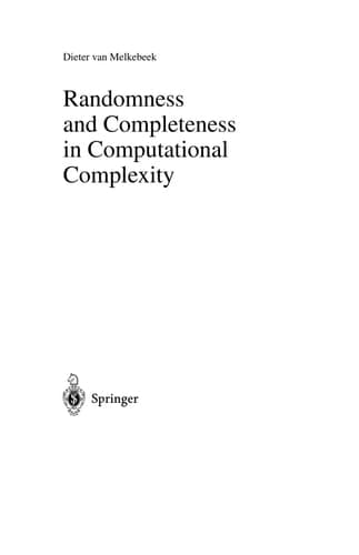 Randomness and Completeness in Computational Complexity