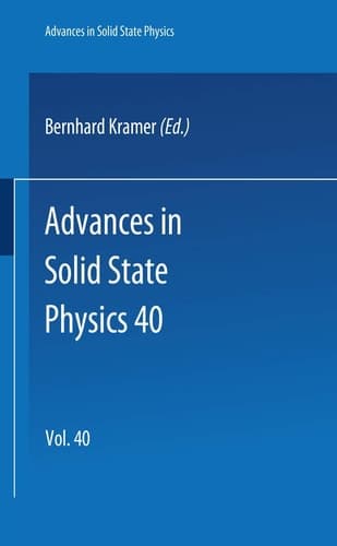 Advances in Solid State Physics
