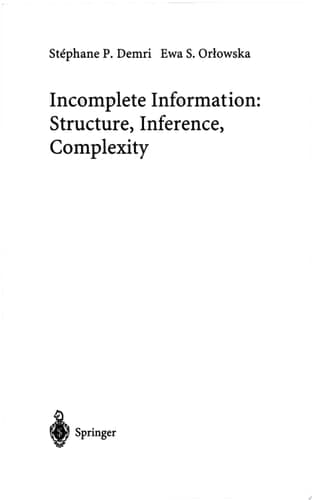 Incomplete Information: Structure, Inference, Complexity
