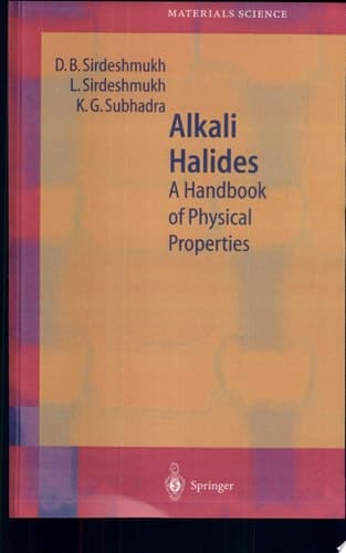 Alkali Halides A Handbook of Physical Properties