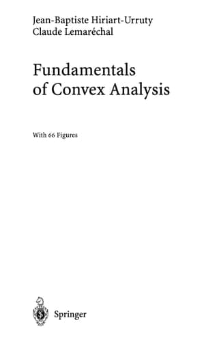 Fundamentals of Convex Analysis