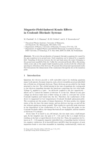 Interacting Electrons in Nanostructures