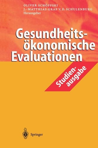 Gesundheitsökonomische Evaluationen Studienausgabe