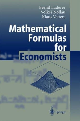 Mathematical Formulas for Economists