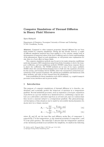 Thermal Nonequilibrium Phenomena in Fluid Mixtures