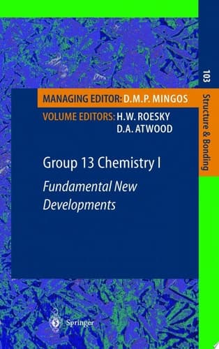 Group 13 Chemistry I Fundamental New Developments