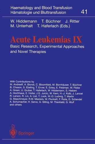 Acute Leukemias IX Basic Research, Experimental Approaches and Novel Therapies