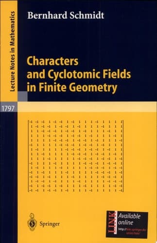 Characters and Cyclotomic Fields in Finite Geometry