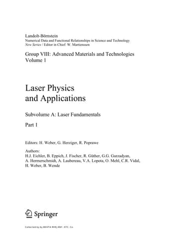 Laser Fundamentals Part 1