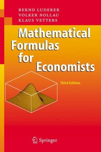 Mathematical Formulas for Economists