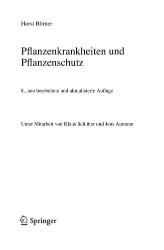 Pflanzenkrankheiten und Pflanzenschutz