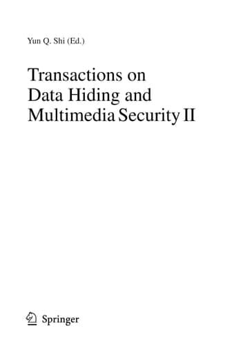 Transactions on Data Hiding and Multimedia Security I