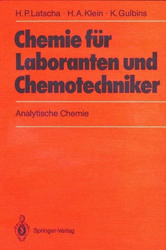 Chemie für Laboranten und Chemotechniker Analytische Chemie
