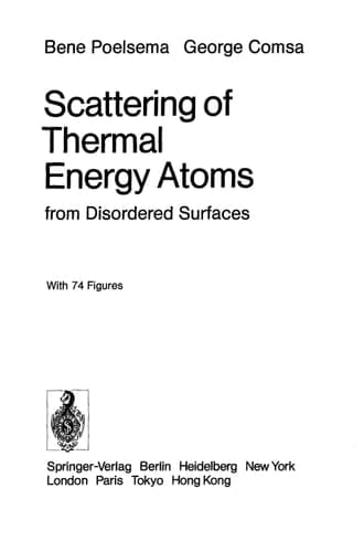 Scattering of Thermal Energy Atoms from Disordered Surfaces