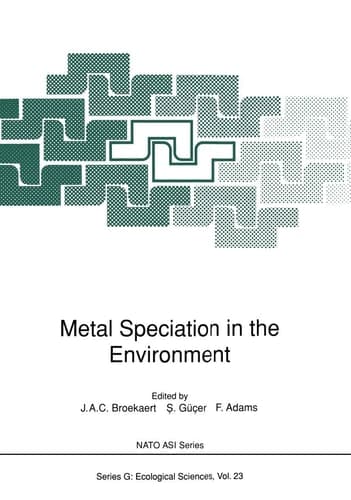 Metal Speciation in the Environment (Nato ASI Subseries G:)