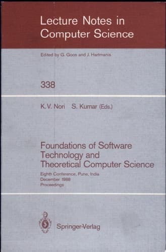 Foundations of Software Technology and Theoretical Computer Science Eighth Conference, Pune, India, December 21-23, 1988. Proceedings