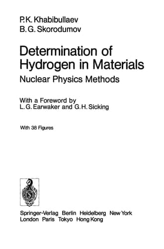 Determination of Hydrogen in Materials Nuclear Physics Methods
