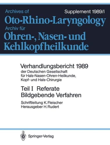 Referate Bildgebende Verfahren in der Hals-Nasen-Ohren-Heilkunde, Kopf- und Hals-Chirurgie