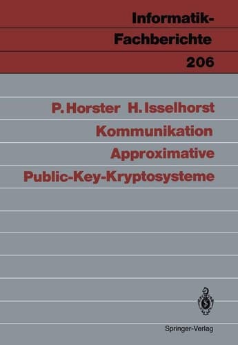 Approximative Public-Key-Kryptosysteme (Informatik-Fachberichte, 206) (German Edition)