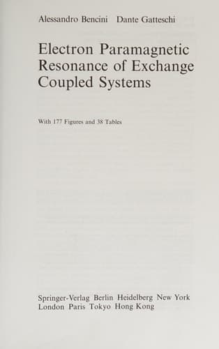 Electron Paramagnetic Resonance of Exchange Coupled Systems