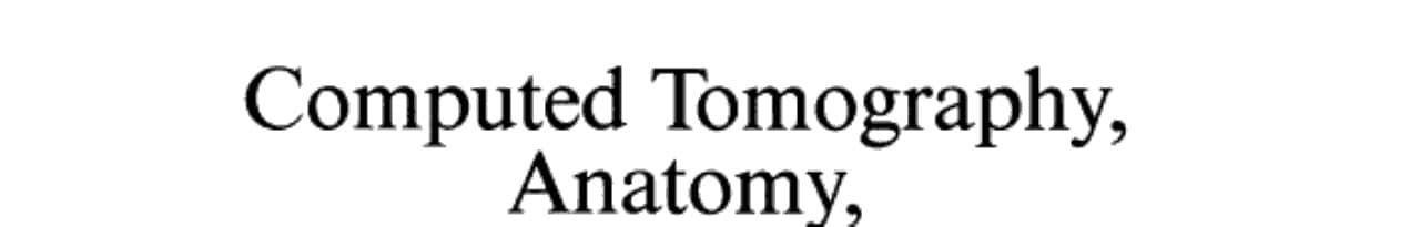Computed Tomography, Anatomy, and Morphometry of the Lower Extremity