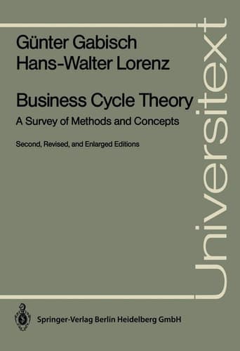 Business Cycle Theory A Survey of Methods and Concepts