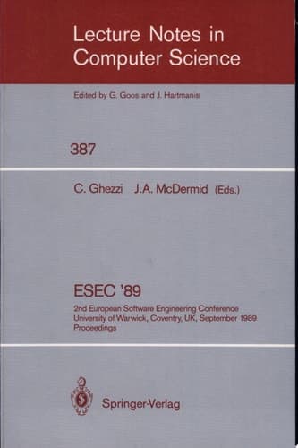 ESEC '89 2nd European Software Engineering Conference, University of Warwick, Coventry, UK, September 11-15, 1989. Proceedings