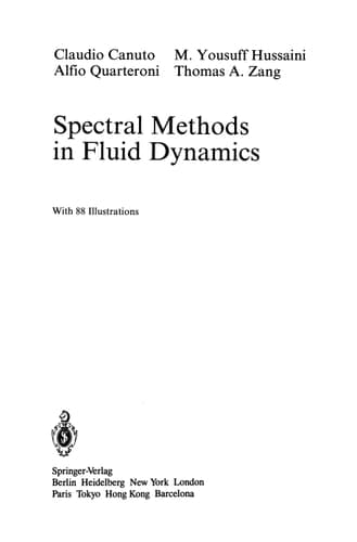 Spectral Methods in Fluid Dynamics (Scientific Computation)
